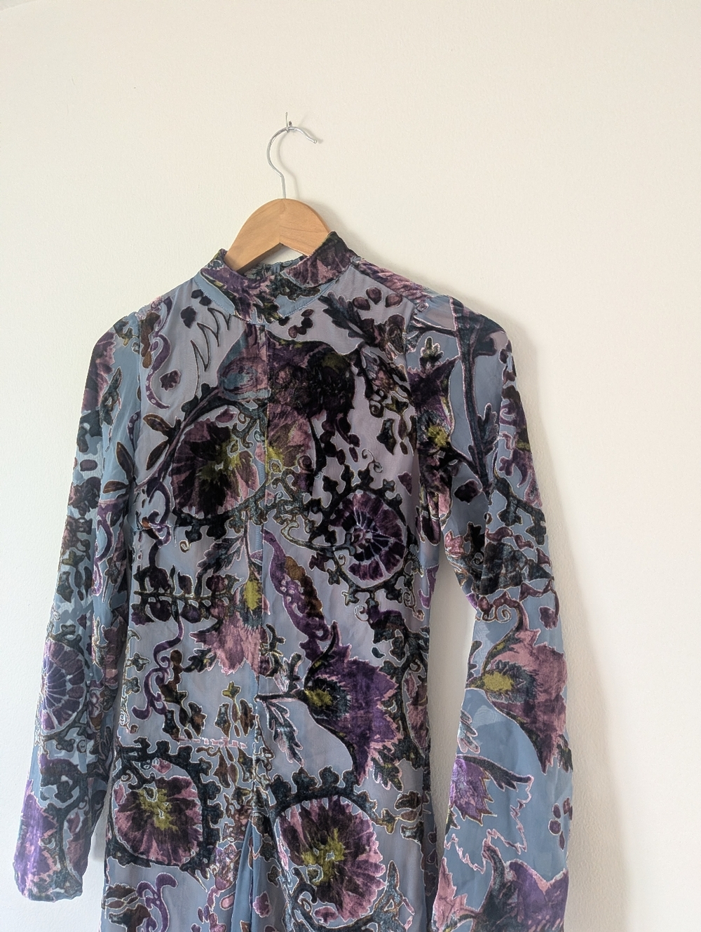 Free People Bali Painterly Paisley Velvet Maxi Dress - Picture 7 of 14